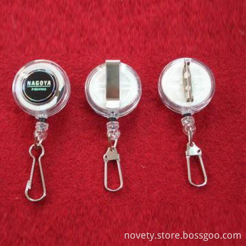 Badge Reels/Holders, Made of Plastic/ABS with Safety Pin/Clip on Backside, 32mm